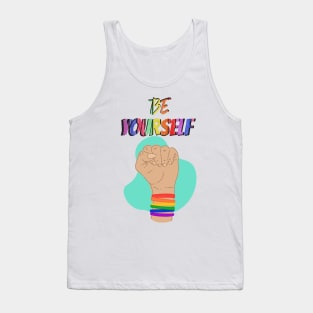 Be Yourself - Rainbow Bands - Gay Pride Tank Top